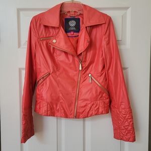 VINCE CAMUTO - EUC! Women's Moto Jacket - XS - Tomato Red